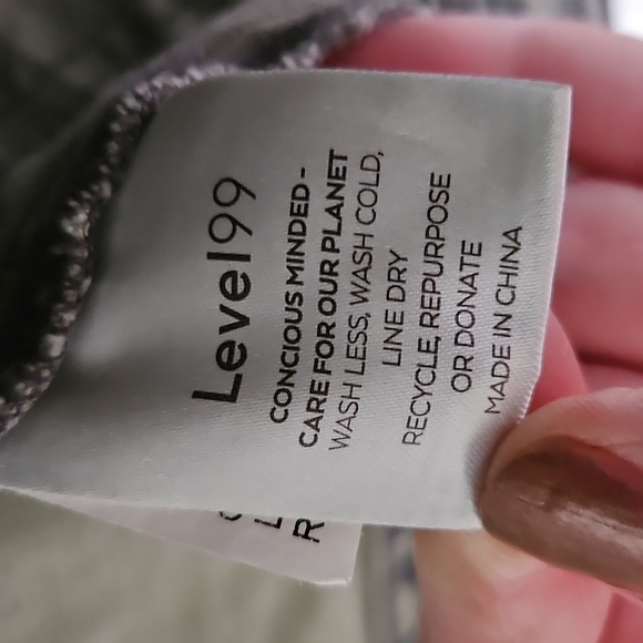 Level 99 sz L khaki green leopard print denim jacket - Picture 6 of 7